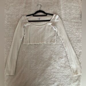 White Eyelet Crop Top